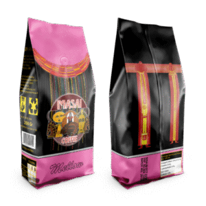 MASAI COFFEE Pink Mellow Peaberry Arabica Medium Roasted Coffee – 250g